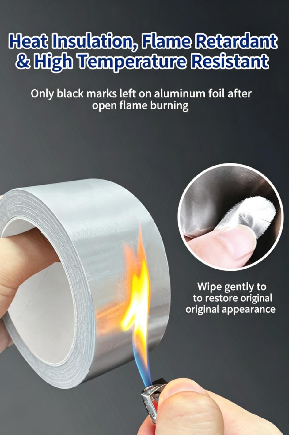 Temperature Resistant Aluminum Foil Tape With Liner Release Paper 