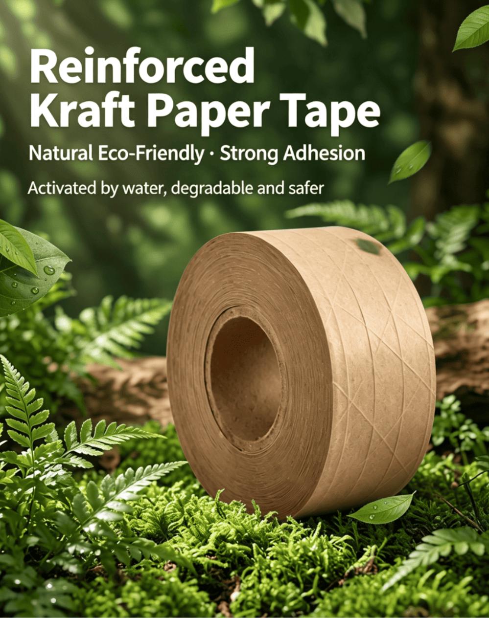Fiberglass Reinforced Water Activated Kraft Paper Tape for Shipping Carton Sealing Fiberglass Reinforced Water Activated Kraft Paper Tape for Shipping Carton Sealing