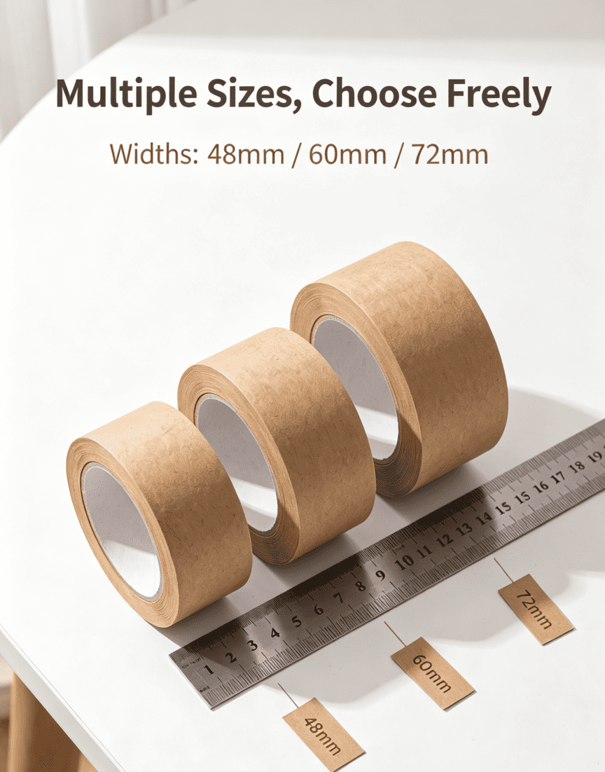  Eco-Friendly Water-Activated Brown Kraft Paper Tape