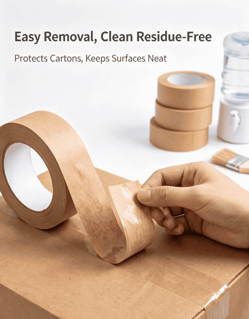 Eco-Friendly Water-Activated Brown Kraft Paper Tape