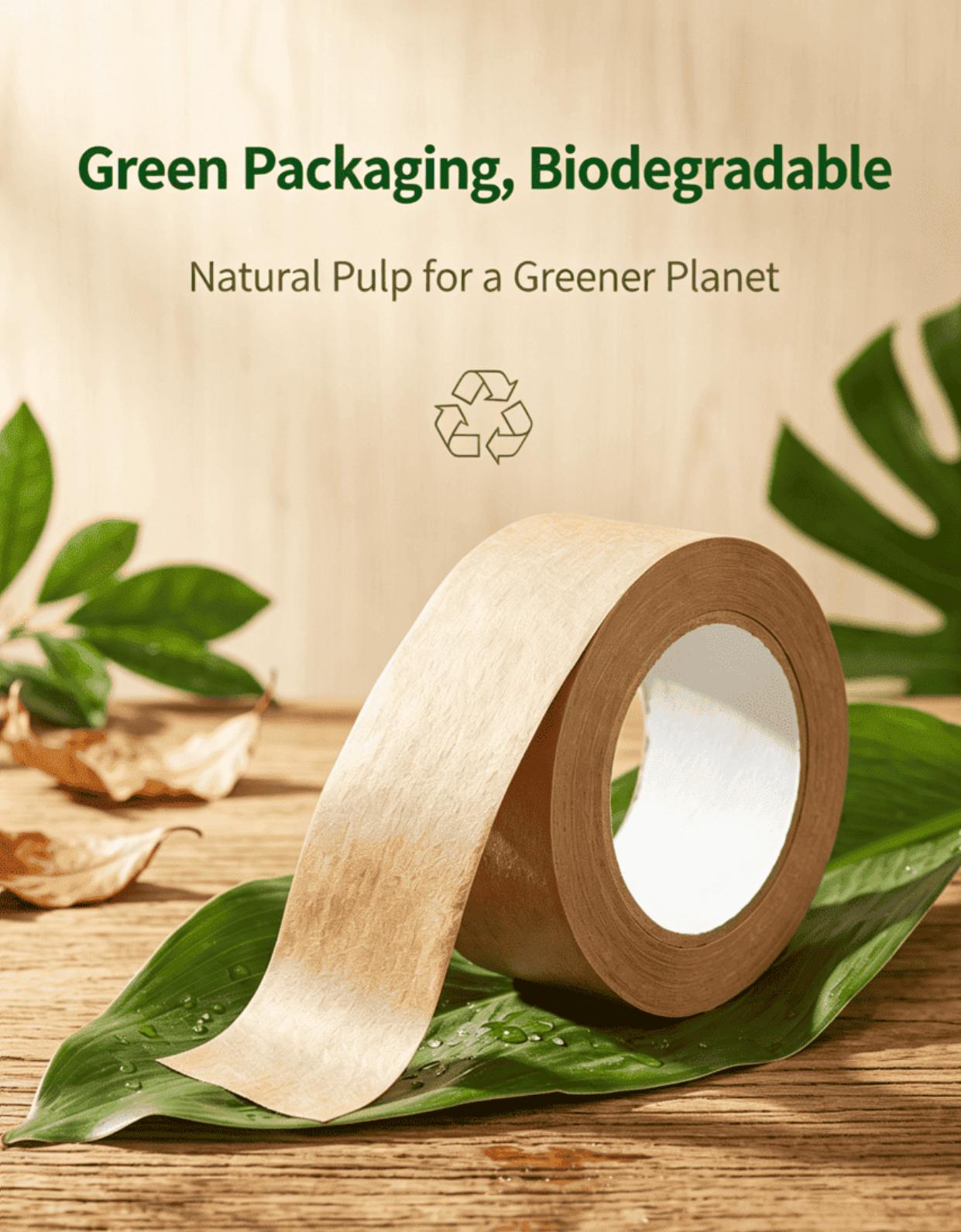 Eco-Friendly Water-Activated Brown Kraft Paper Tape