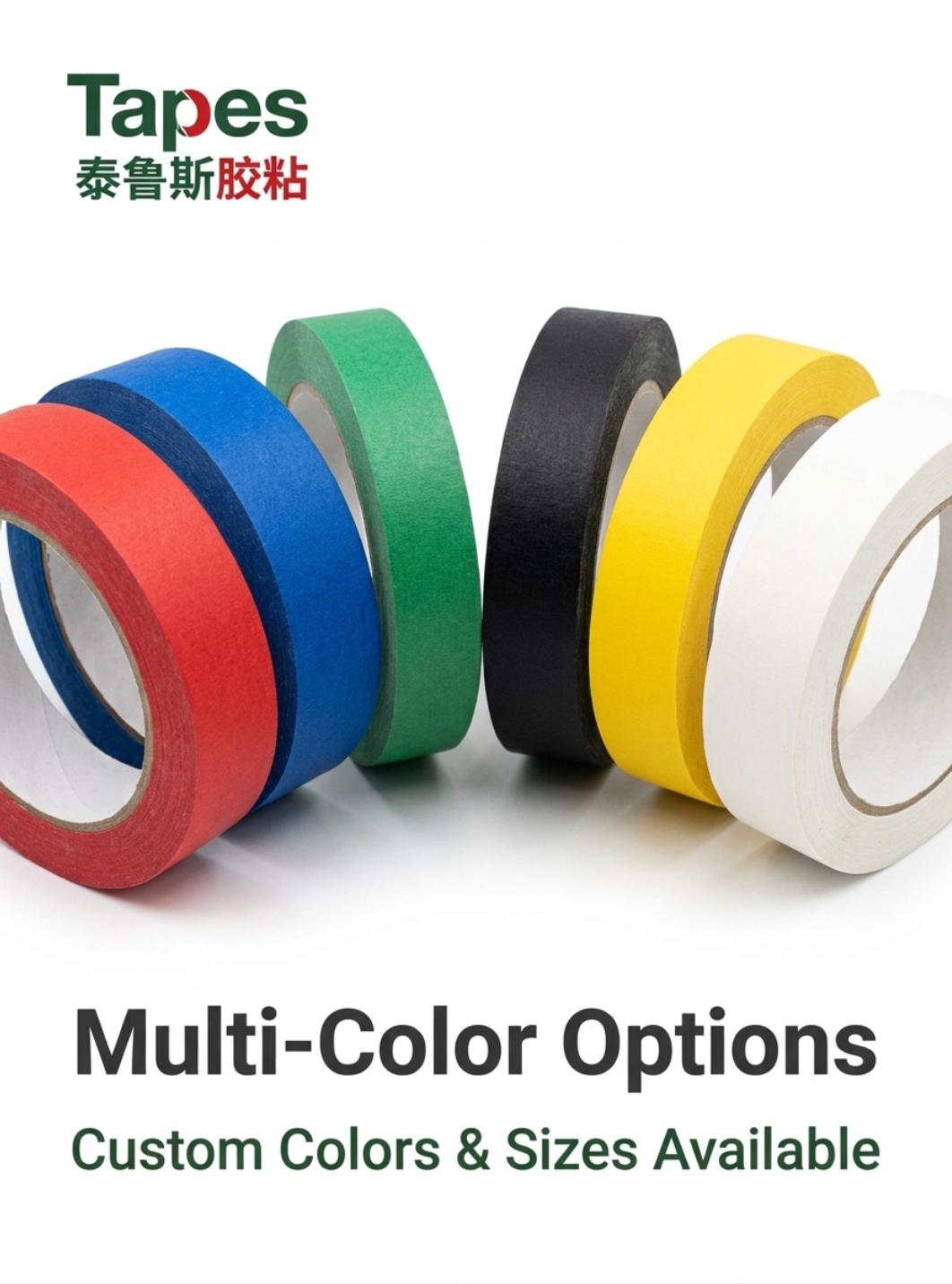 Writable White Crepe Paper masking Tape for Spray Masking, Curves & Corners Writable White Crepe Paper masking Tape for Spray Masking, Curves & Corners