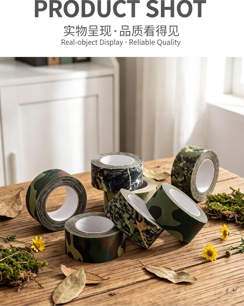 Camouflage Waterproof Hand‑Tear Cloth Tape for Outdoor Hunting Tactical Gear Repair Camouflage Waterproof Hand‑Tear Cloth Tape for Outdoor Hunting Tactical Gear Repair
