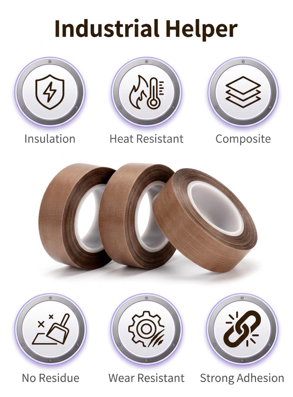 Industrial Machinery PTFE Teflon Heat Resistant Insulating High‑Temperature Adhesive Tape