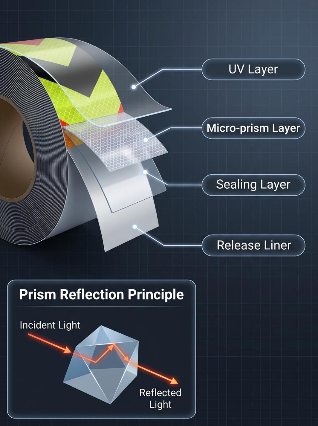 High Visibility PVC Reflective Adhesive Tape for Car Truck Trailer Safety Warning High Visibility PVC Reflective Adhesive Tape for Car Truck Trailer Safety Warningve Tape