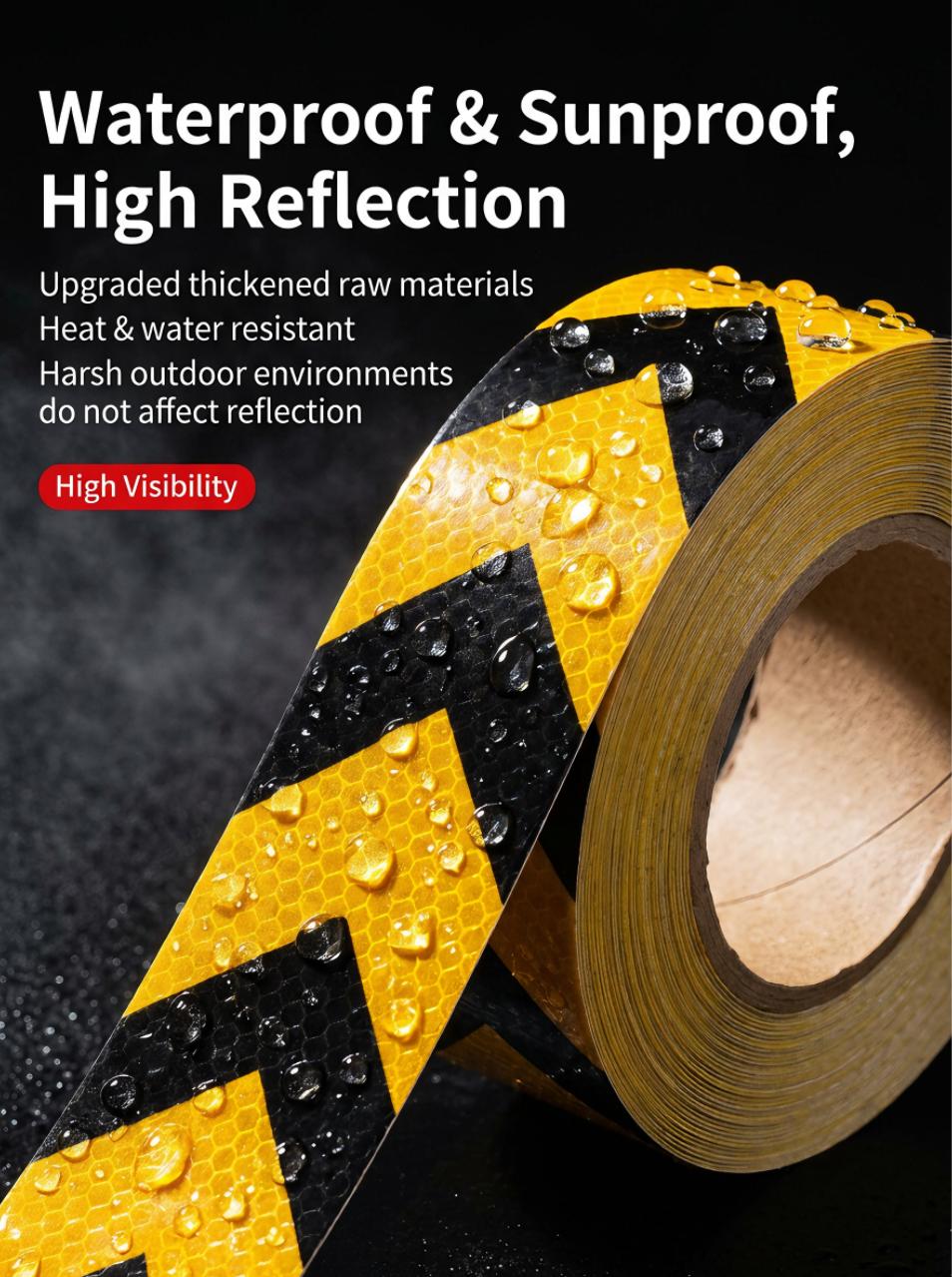 High Visibility PVC Reflective Adhesive Tape for Car Truck Trailer Safety Warning High Visibility PVC Reflective Adhesive Tape for Car Truck Trailer Safety Warning