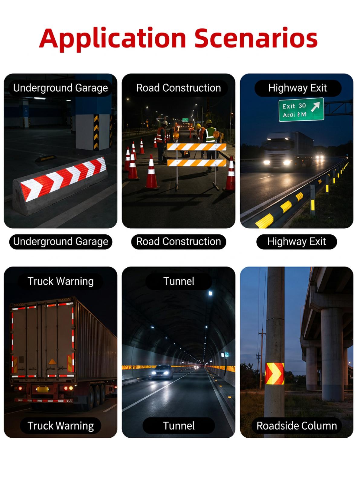 High Visibility PVC Reflective Adhesive Tape for Car Truck Trailer Safety Warning High Visibility PVC Reflective Adhesive Tape for Car Truck Trailer Safety Warning