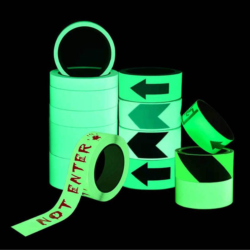  Self-Adhesive Photoluminescent Safety Warning Tape Glow in the Dark